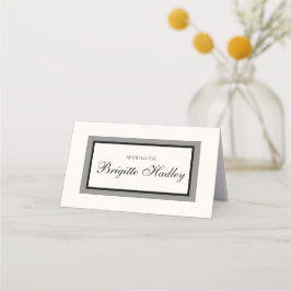 Cartão branco de casamento