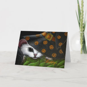 Cartão BRANCO de RAT/MICE/MOUSE o DIA DAS BRUXAS