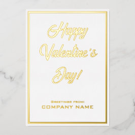 Cartão branco e Dourado para Namorados de negócios