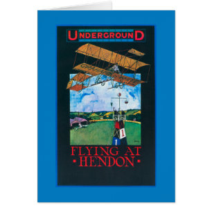 Cartão Branco E Plano Sobre Poster de Aeródromo