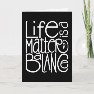 Cartão Branco Equilíbrio de Vida