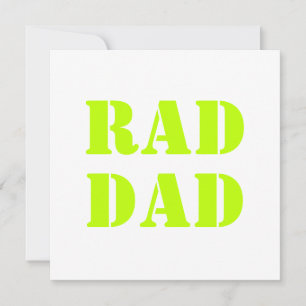 Cartão branco-moderno verde-Pai neon