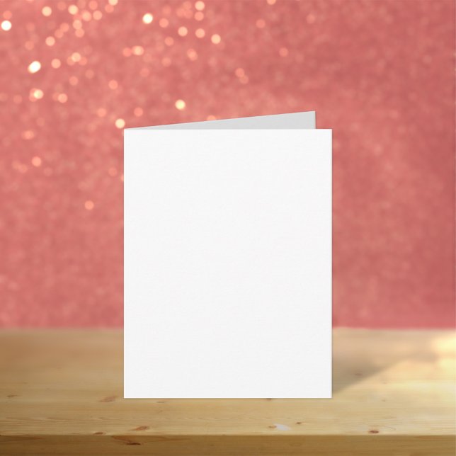 Cartão Branco simples Aniversário de 4" x 5,6" de Vazio p (Plain White 4" x 5.6" Small Blank Birthday Card)