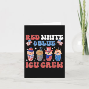Cartão Branco Vermelho & Tripulação Azul Nicu Groovy