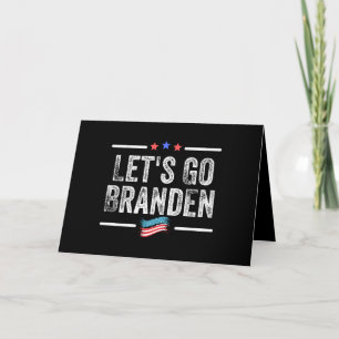 Cartão branden conservador, bandeira engraçada anti biden