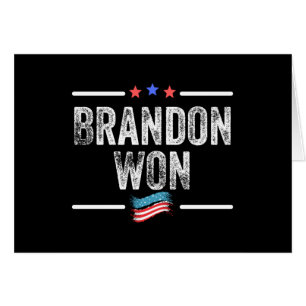 Cartão brandon ganhou, brandon ganhou engraçado, brandon