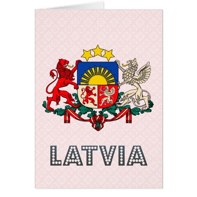 Cartão Brasão de Latvia (Frente)