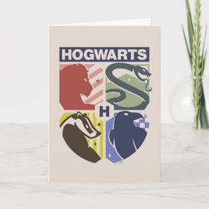 Cartão Brasão Estampado Vintage HOGWARTS™