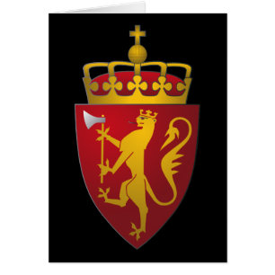 Cartão Brasão norueguesa