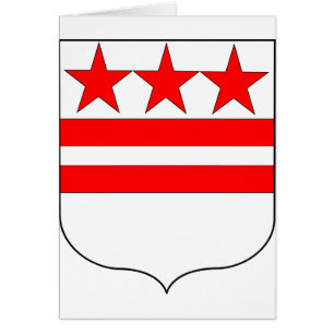 Cartão Brasão oficial da família de George Washington