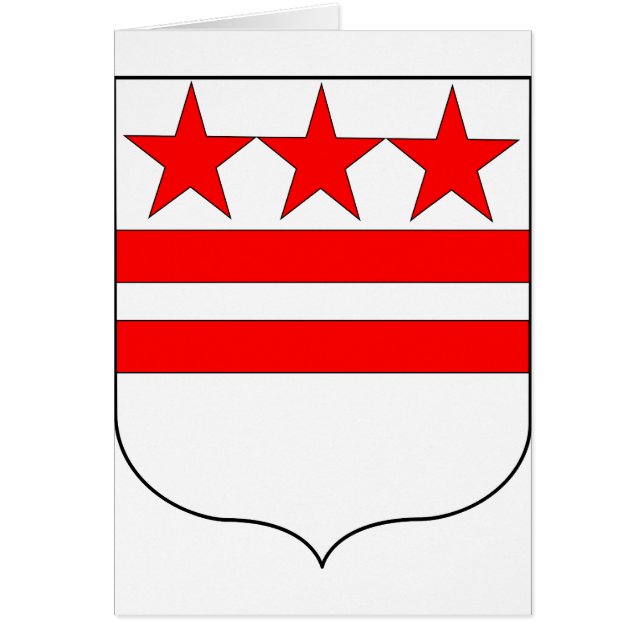 Cartão Brasão oficial da família de George Washington (Frente)