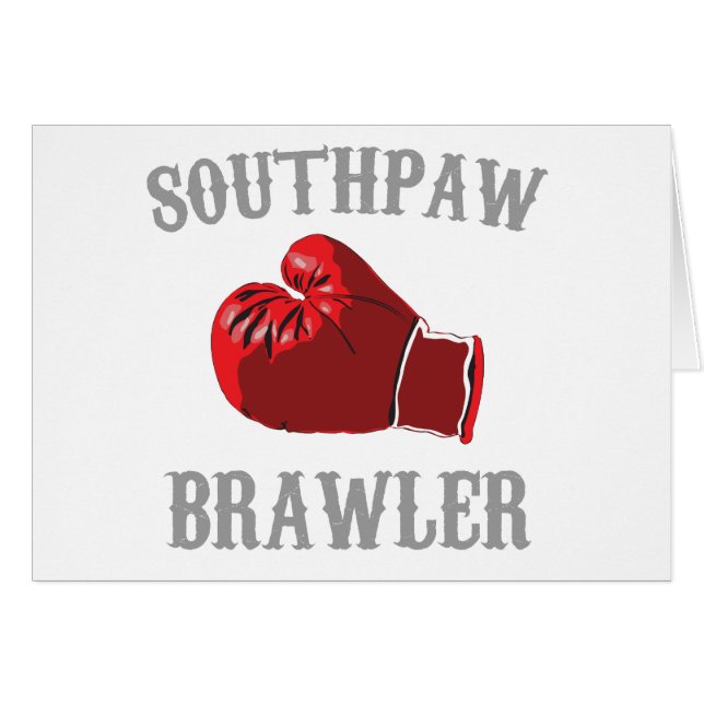 Cartão brawler do southpaw (Frente Horizontal)