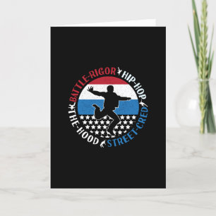 Cartão Break Dance Breakdancing Hip-Salto Dancer Boy