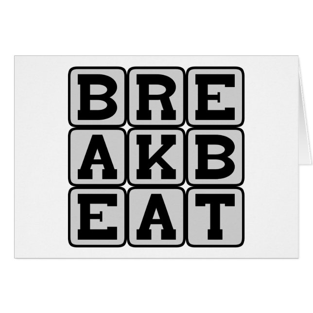Cartão Breakbeat, Gênero Musical (Frente Horizontal)