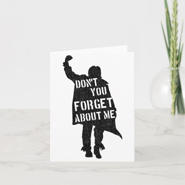 Cartão Breakfast Club Don't You Forget About Me Silhouett (Frente)