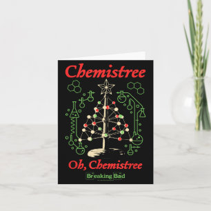 Cartão Breaking Bad Oh Chemistree Ciência de Natal Engraç