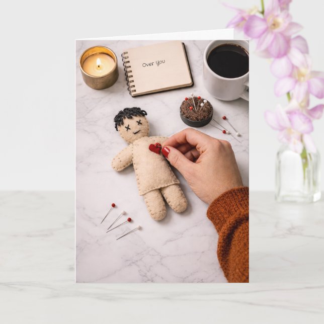 Cartão Breaking Up Is Hard To Do Over You Illustration (Orquídea)