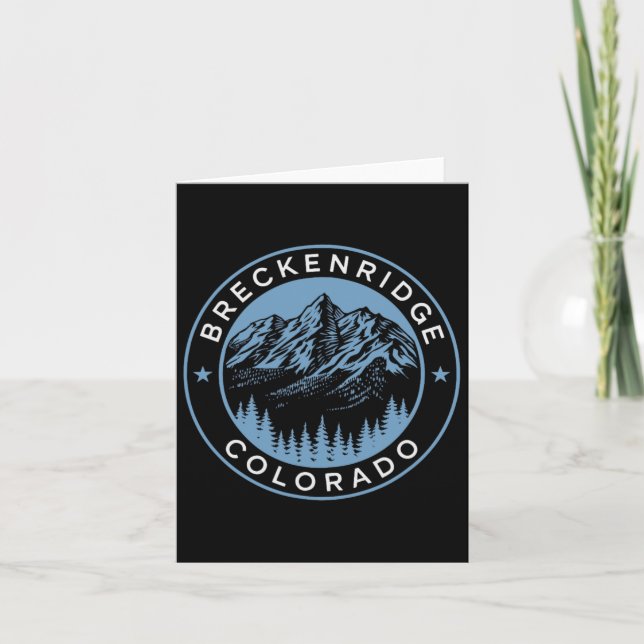 Cartão Breckenridge CoHiking Camping Tourist Ski Gift (Frente)