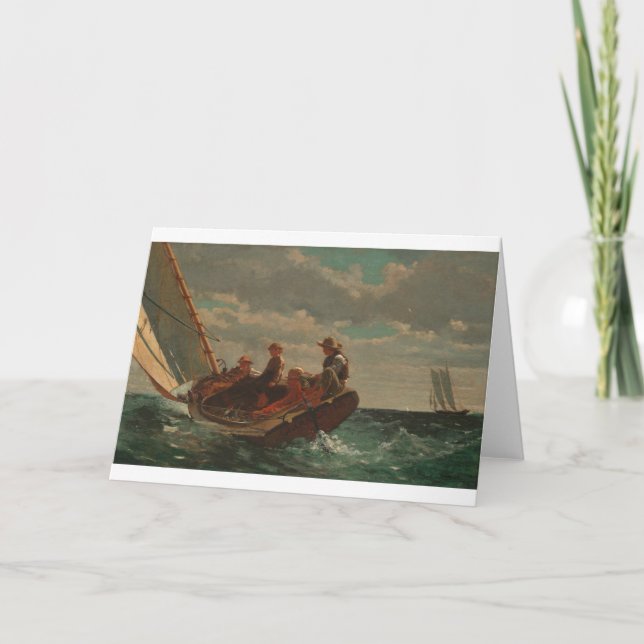 Cartão Breezing acima de Winslow Homer (Frente)