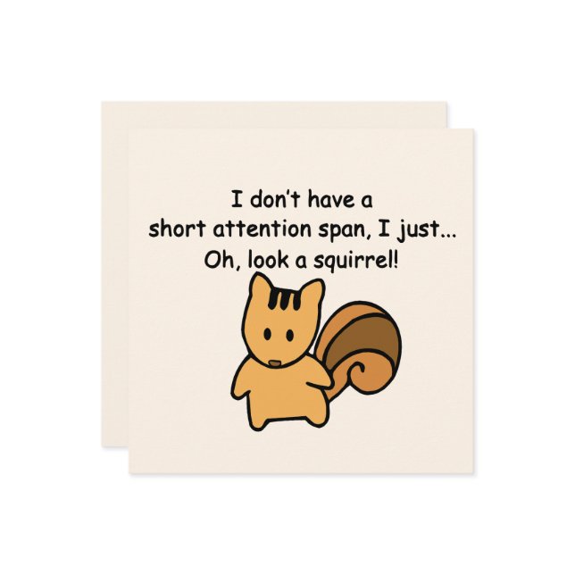 Cartão Breve Atenção Esquadrão Span Funny Flat (Frente/Verso In Situ)