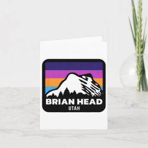 Cartão Brian Head Utah Skiing Snowboard Family Ski Tri