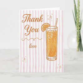 Cartão Bridal Shower Party Thank You Love Cocktail Chic