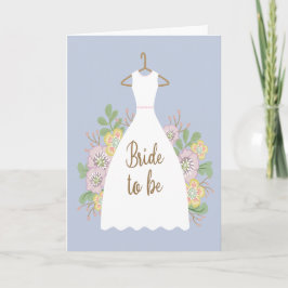 Cartão Bridal Shower with Dress and Flowers