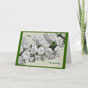 Cartão Bridal Wreath Spirea Flowers Sympathy Card