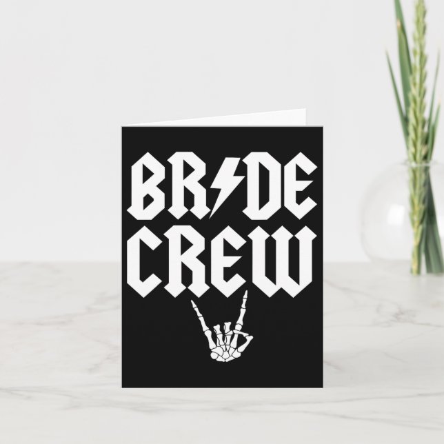 Cartão Bride Crew Rock N Roll Gótico Halloween Chelorette (Frente)