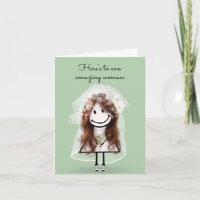 Bride Stick Figure Girl com Buquê
