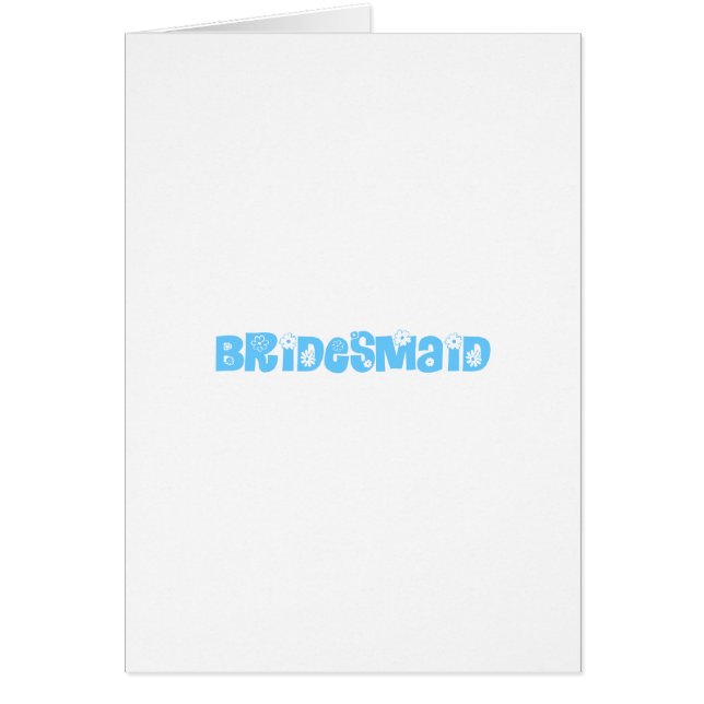 Cartão Bridesmaid (Frente)