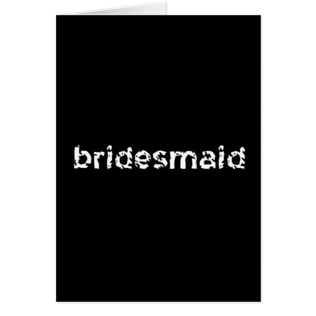 Cartão Bridesmaid (Frente)