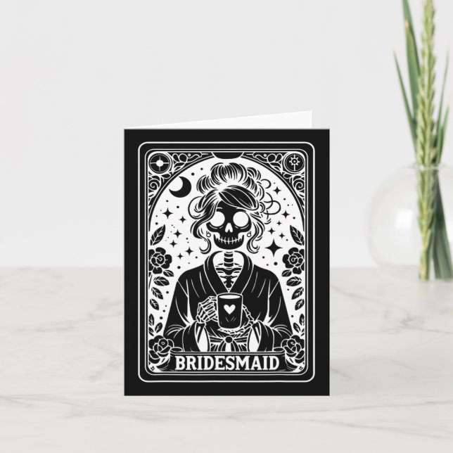 Cartão Bridesmaid Tarot Card Noiva Gótica Coven Bachelore (Frente)
