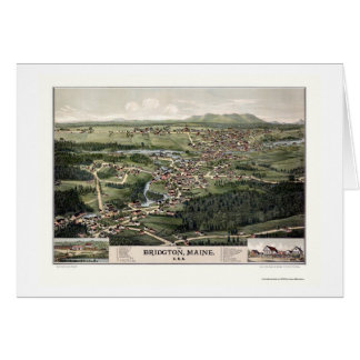 Cartão Bridgton, MIM mapa panorâmico - 1888