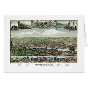 Cartão Brigghton nova, mapa panorâmico do PA - 1883