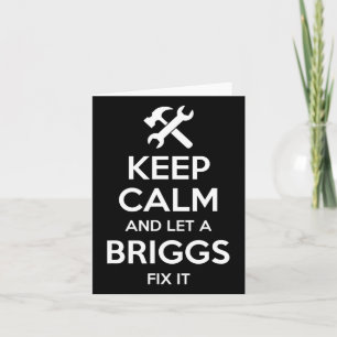Cartão Briggs Funny Surname Birthday Family Tree Reunião
