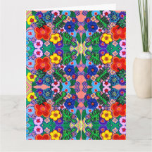 Bright Abstrato Flower Art