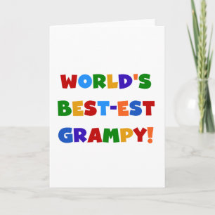 Cartão Bright Colors Best-est Grampy T-shirts and Gifts