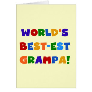 Cartão "Bright Colors World's Best Grampa Gifts"