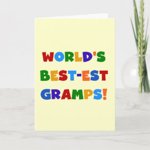 Cartão Bright Colors World's Best Gramps Gifts