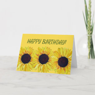 Cartão Bright Sunflower Birday