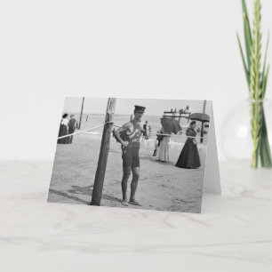 Cartão Brighton Beach Lifeguard, early 1900s