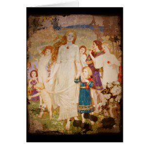 Cartão Brigid santo como noiva