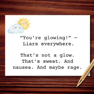 Cartão “Brilhando” de Raiva na Gravidez