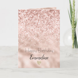 Cartão Brilhante Cor-de-rosa brilhante Glitzy Sparkle