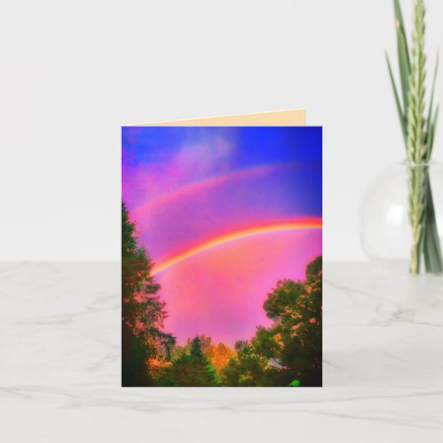 CARTÃO BRILHANTE DE DOUBLERAINBOW (Frente)