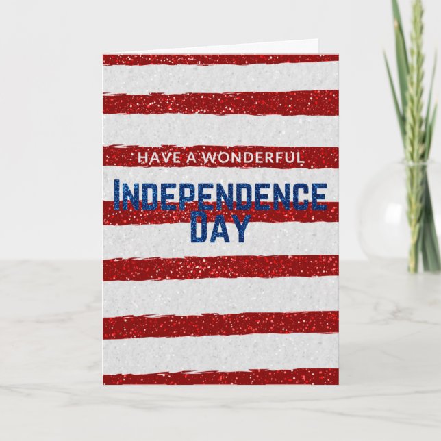 Cartão Brilhante do Dia da Independência (Frente)