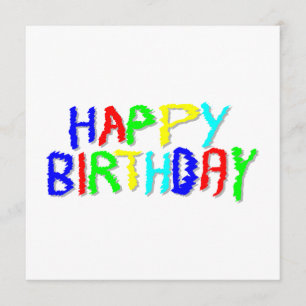 Cartão Brilhante e colorido. Feliz aniversário.