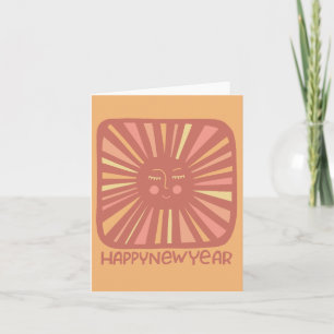 Cartão Brilho Alegre Sol FELIZ ANO NOVO Personalize