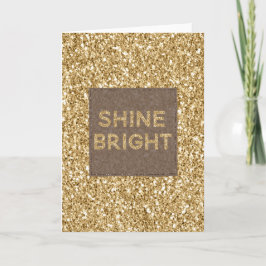 Cartão Brilho Brilhante com Glitzy Dourado